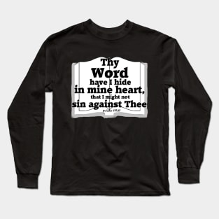 Psalms 119:11 Long Sleeve T-Shirt